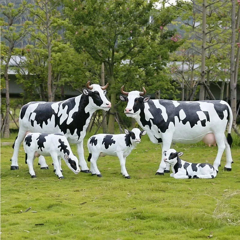Simulation cow decoration pieces FRP cow sculpture garden farm lawn park forest landscape
Simulation cow decoration pieces FRP cow sculpture garden farm lawn park forest landscape