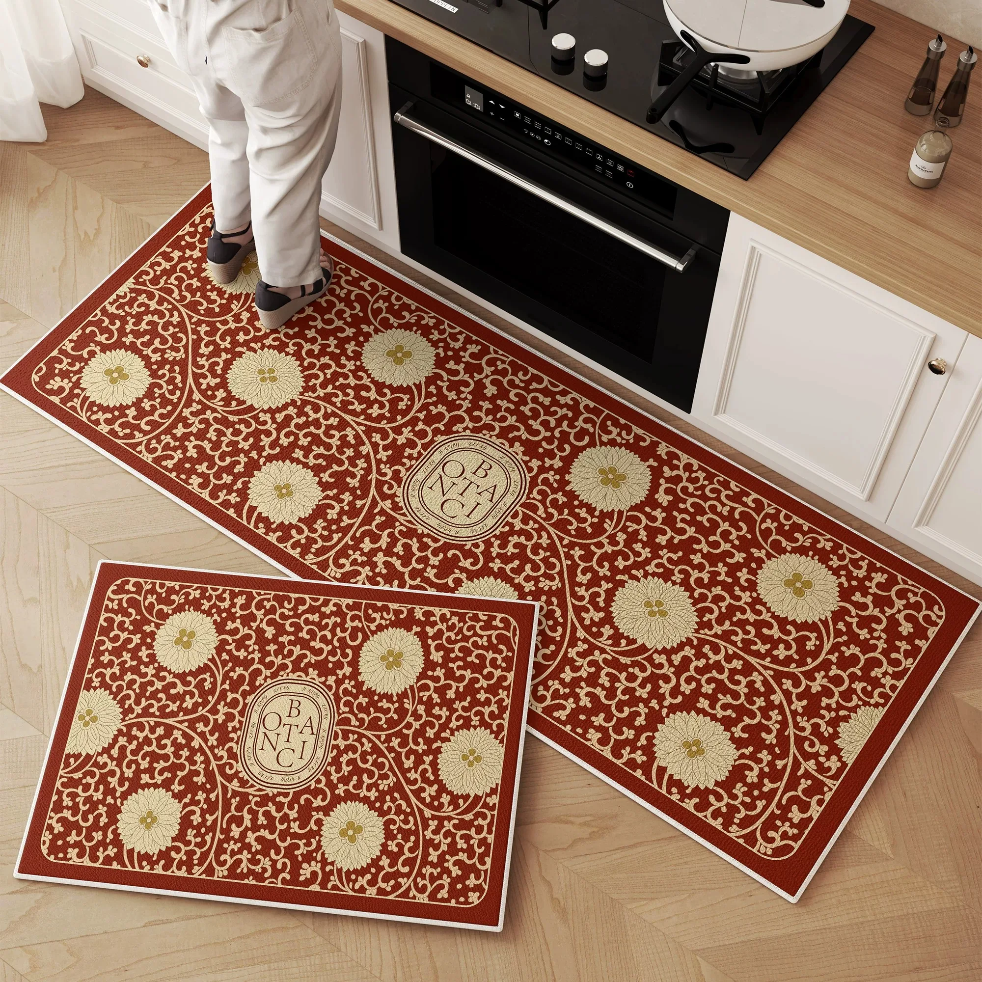 Floral Kitchen Carpet PVC Leather Anti-slip Floor Mat Long Strip Runner Rugs Dirty Resistant Washable Mats 주방매트 Tapis De Cuisine
Floral Kitchen Carpet PVC Leather Anti-slip Floor Mat Long Strip Runner Rugs Dirty Resistant Washable Mats 주방매트 Tapis De Cuisine