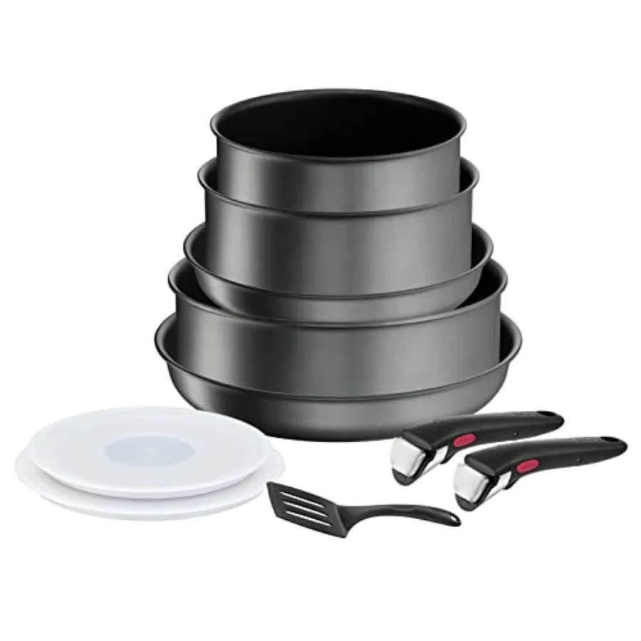 10 piece Non-Stick Induction Pan Set, 22&26cm Frying pans, 18&20cm Saucepans, 24cm Sautepan, 18&20cm Hermetic Lids, Spatula
10 piece Non-Stick Induction Pan Set, 22&26cm Frying pans, 18&20cm Saucepans, 24cm Sautepan, 18&20cm Hermetic Lids, Spatula