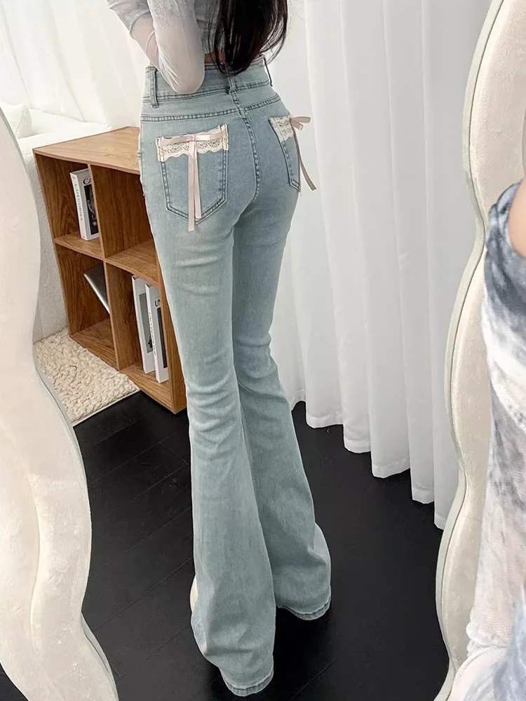 Trendy High Waist Bell Bottom Denim Jeans Women's Autumn Winter Large Size New Style Knot Light Blue Slim Fit Pants
Trendy High Waist Bell Bottom Denim Jeans Women's Autumn Winter Large Size New Style Knot Light Blue Slim Fit Pants