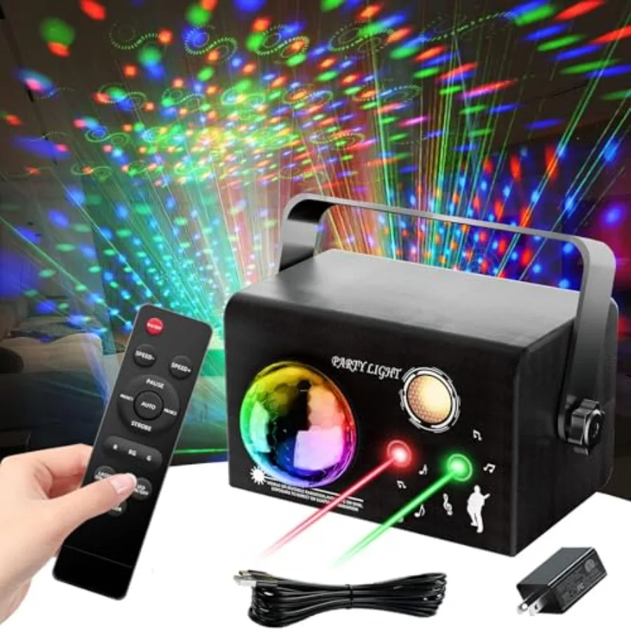 Square Party Lights DJ Disco Ball Light4 Modes Sound Activated DJ Disco Light with Remote USB Powered Dance Stage Lights for Pa
Square Party Lights DJ Disco Ball Light4 Modes Sound Activated DJ Disco Light with Remote USB Powered Dance Stage Lights for Pa