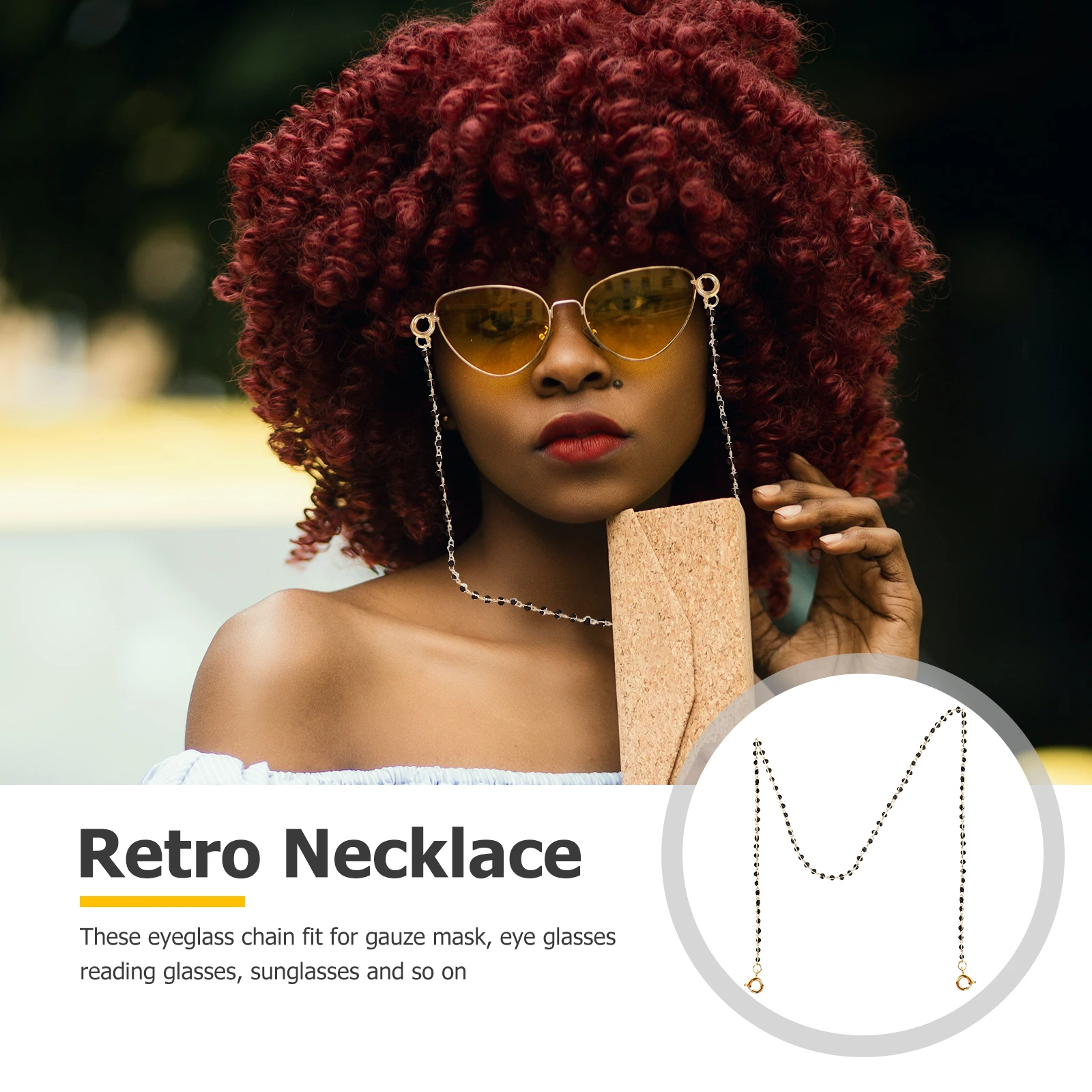 Face Mask Necklace Eyeglasses Strap The Chain Cord Decor Lanyards Black Holder Hanging Chains
Face Mask Necklace Eyeglasses Strap The Chain Cord Decor Lanyards Black Holder Hanging Chains