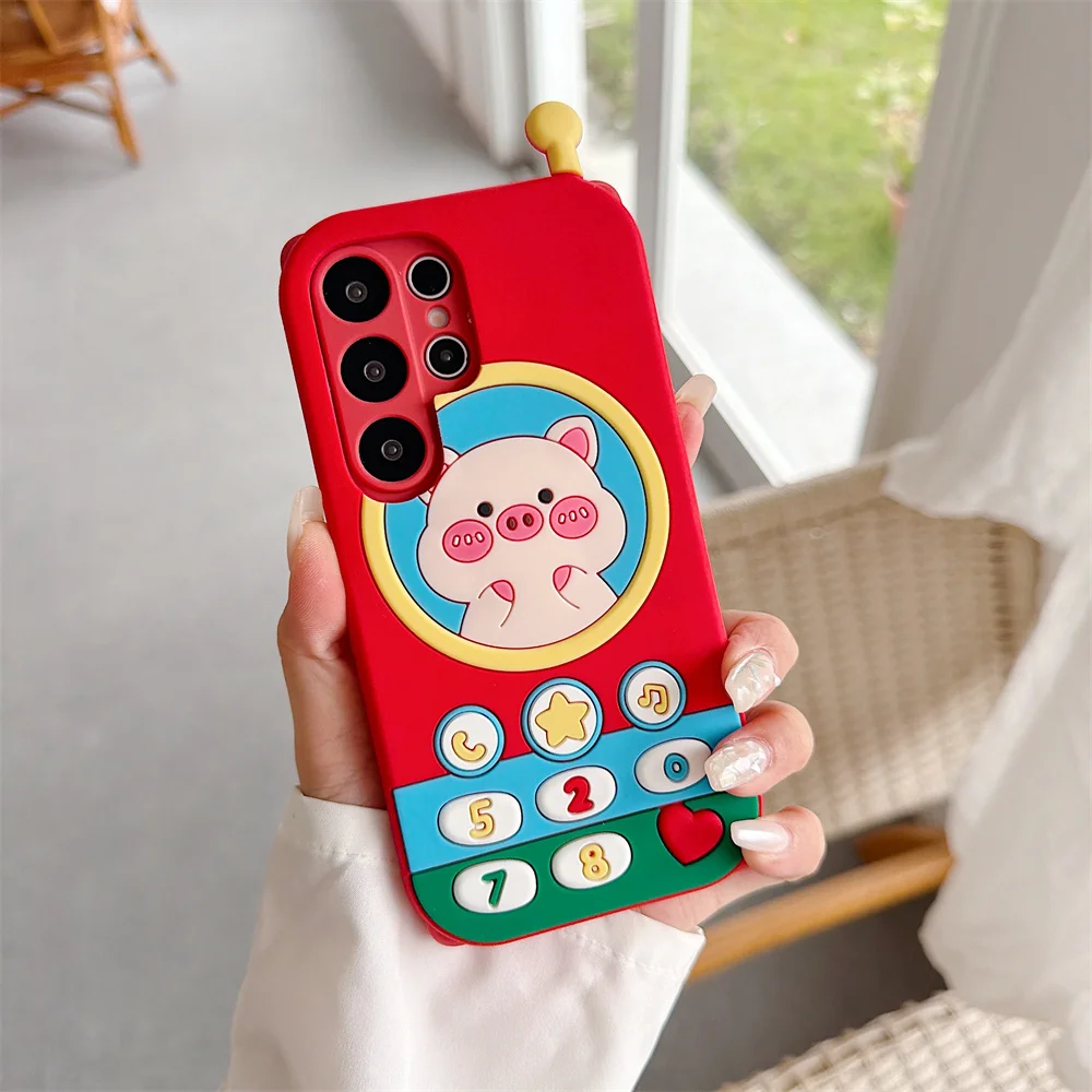 S26 Ultra Cute Funny Playful 3D Toy Pig Phone Case for SamSung Galaxy S25 S24 S23 A57 A56 Soft Silicone Piggy Protective Cover
S26 Ultra Cute Funny Playful 3D Toy Pig Phone Case for SamSung Galaxy S25 S24 S23 A57 A56 Soft Silicone Piggy Protective Cover
