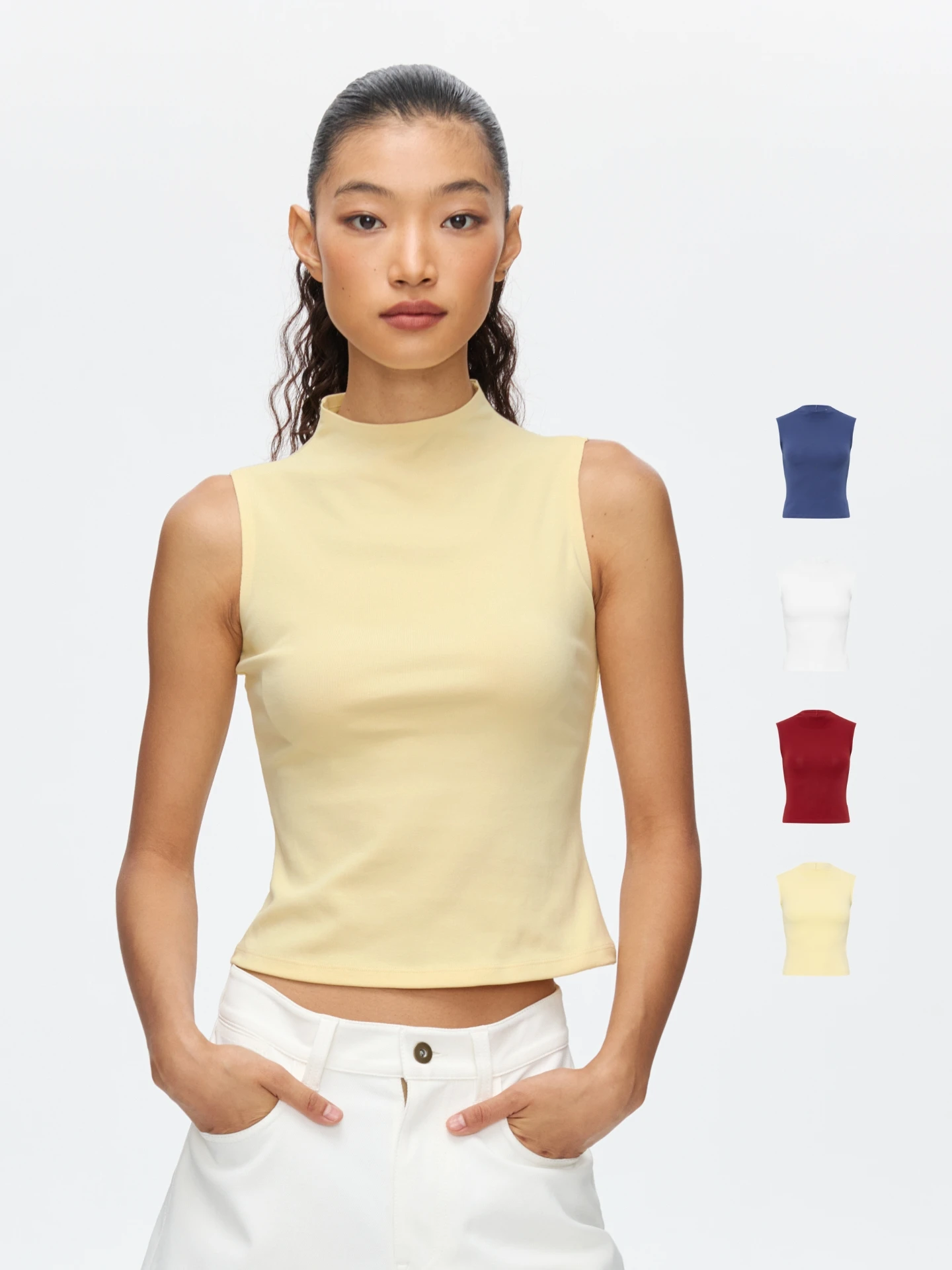 Oneup Women's Slim Fit Stand Collar Vest High Elasticity Gym Yoga Sport Top Summer Outdoor Wear Sleeveless T-Shirt Casual
Oneup Women's Slim Fit Stand Collar Vest High Elasticity Gym Yoga Sport Top Summer Outdoor Wear Sleeveless T-Shirt Casual