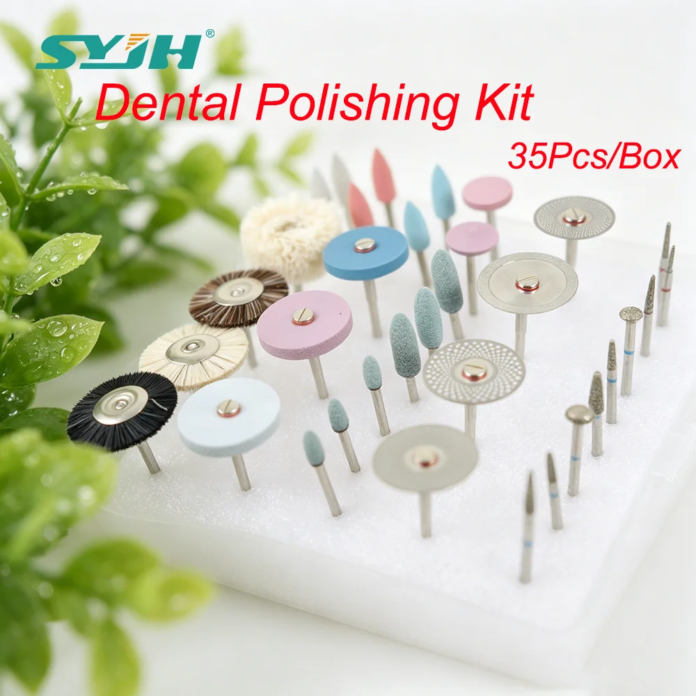 SYJH Dental 35Pcs HP Polishing Kit Diamond Burs Grinding Disc Head For Dentistry Ceramics Zirconia Composite Polishing Grinding
SYJH Dental 35Pcs HP Polishing Kit Diamond Burs Grinding Disc Head For Dentistry Ceramics Zirconia Composite Polishing Grinding
