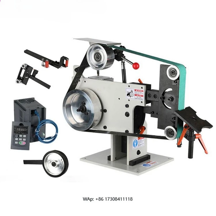Adjustable speed belt sander for deburring and sanding metal knife small parts with table top
Adjustable speed belt sander for deburring and sanding metal knife small parts with table top