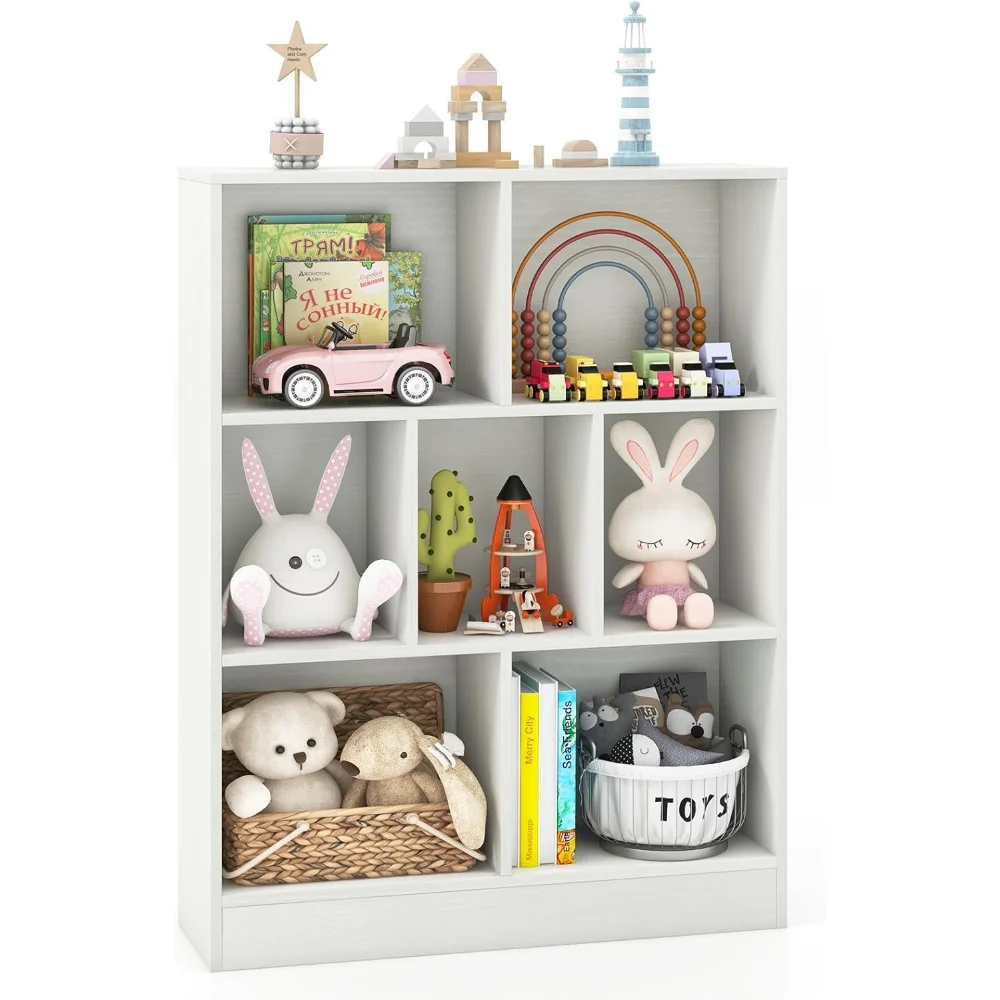 Children Cabinets, 7-Section Toy Storage Organizer for Books Toys, 3 Tier Wooden Storage Cabinet, Children Cabinets
Children Cabinets, 7-Section Toy Storage Organizer for Books Toys, 3 Tier Wooden Storage Cabinet, Children Cabinets