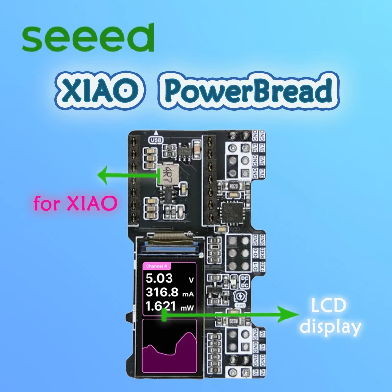 Seeed XIAO PowerBread High Power Breadboard Supply Meter With Built-in Monitoring Color LCD Display Compatible XIAO Dev Board
Seeed XIAO PowerBread High Power Breadboard Supply Meter With Built-in Monitoring Color LCD Display Compatible XIAO Dev Board