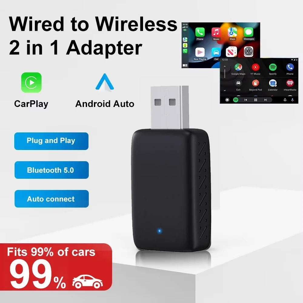 Беспроводной адаптер CarPlay/Android Auto Smart AI Box: USB-донгл для преобразования проводного Android Auto в беспроводной для Toyota/Volvo
Беспроводной адаптер CarPlay/Android Auto Smart AI Box: USB-донгл для преобразования проводного Android Auto в беспроводной для Toyota/Volvo