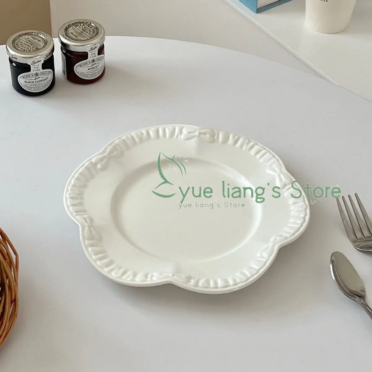 Bow Knot Relief Beautiful Ceramic Plate, Internet Celebrity Coffee Shop High Beauty Plate, Dessert Western Food Plate
Bow Knot Relief Beautiful Ceramic Plate, Internet Celebrity Coffee Shop High Beauty Plate, Dessert Western Food Plate