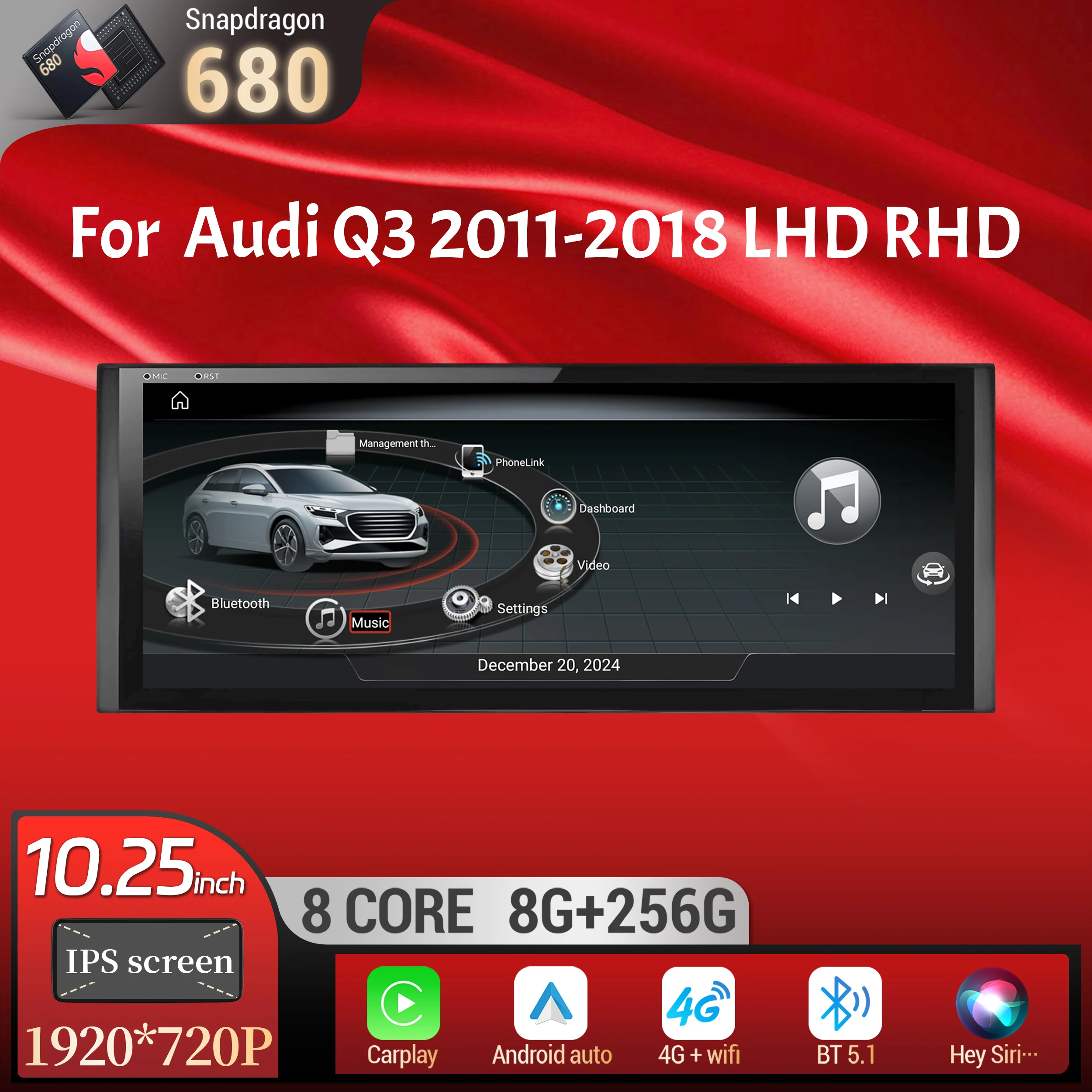 10.25 inch Android 14 For Audi Q3 2011-2018 Car Radio Wireless Bluetooth Carplay Qualcomm Snapdragon 680 Head Unit Touch Screen
10.25 inch Android 14 For Audi Q3 2011-2018 Car Radio Wireless Bluetooth Carplay Qualcomm Snapdragon 680 Head Unit Touch Screen
