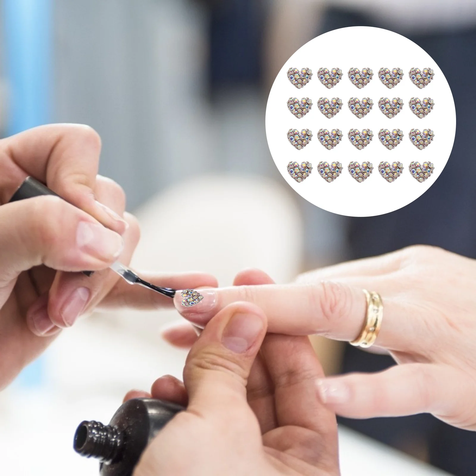 20pcs Heart Shaped Nail Decorations 3D Diy Manicure Charms Rhinestone Sticker For Nails Face Case Craft Supplies
20pcs Heart Shaped Nail Decorations 3D Diy Manicure Charms Rhinestone Sticker For Nails Face Case Craft Supplies