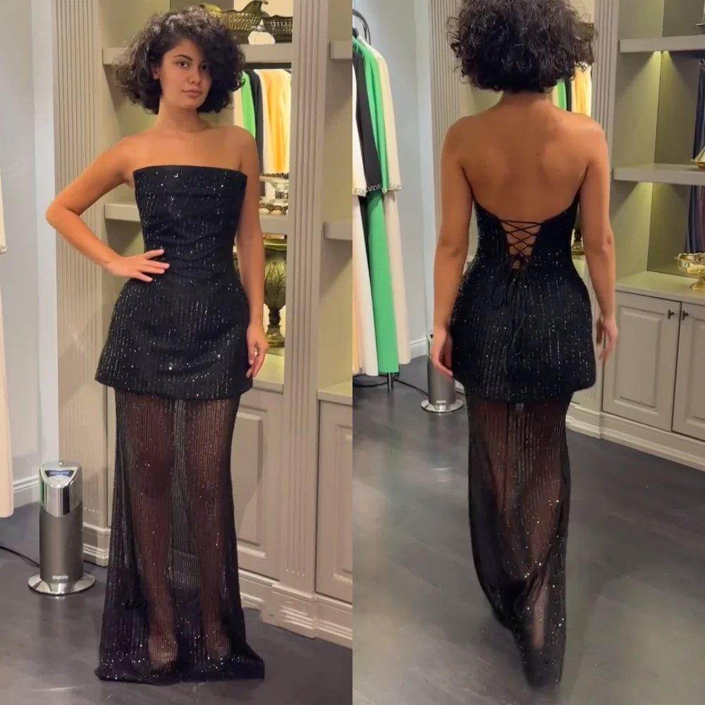 Customized Elegant Charmeuse Pleat Sequined Straight Strapless Long Dresses Bespoke Occasion Evening Exquisite
Customized Elegant Charmeuse Pleat Sequined Straight Strapless Long Dresses Bespoke Occasion Evening Exquisite