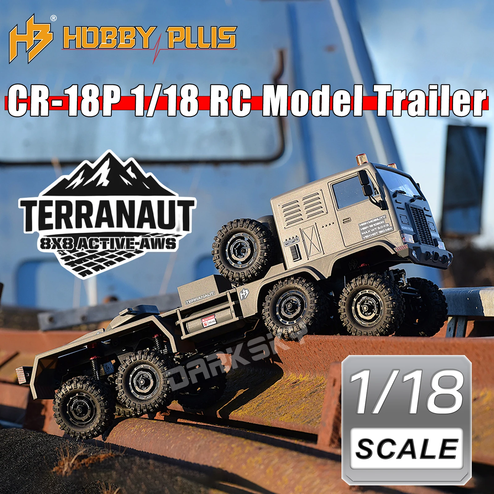 HOBBY PLUS 1/18 RC Model Trailer 8x8 Terranaut CR18P RTR Electric Remote Control Model Truck Adult Children's Toys
HOBBY PLUS 1/18 RC Model Trailer 8x8 Terranaut CR18P RTR Electric Remote Control Model Truck Adult Children's Toys