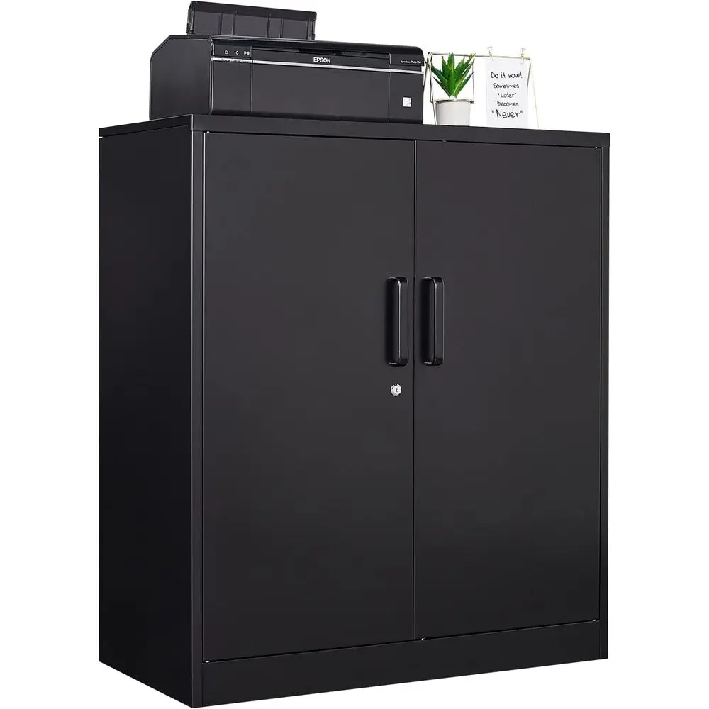 36 Steel Storage Cabinet with Lock, 2-Door, 2 Adjustable Shelves, Suitable for Home, Office, Garage, Kitchen (Black)
36 Steel Storage Cabinet with Lock, 2-Door, 2 Adjustable Shelves, Suitable for Home, Office, Garage, Kitchen (Black)