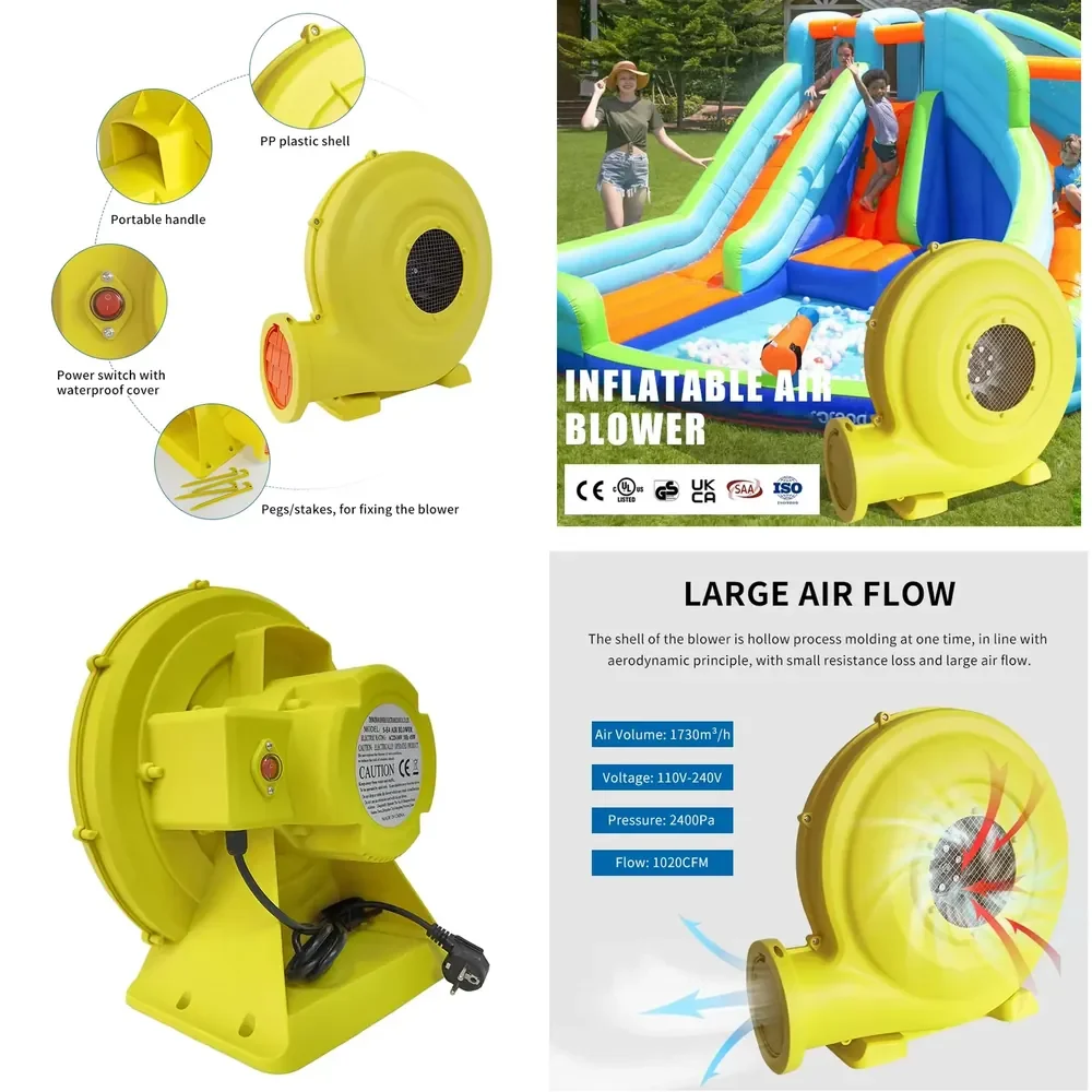 Commercial 950W AC Motor Bounce House Blower Inflatable Electric Blower
Commercial 950W AC Motor Bounce House Blower Inflatable Electric Blower