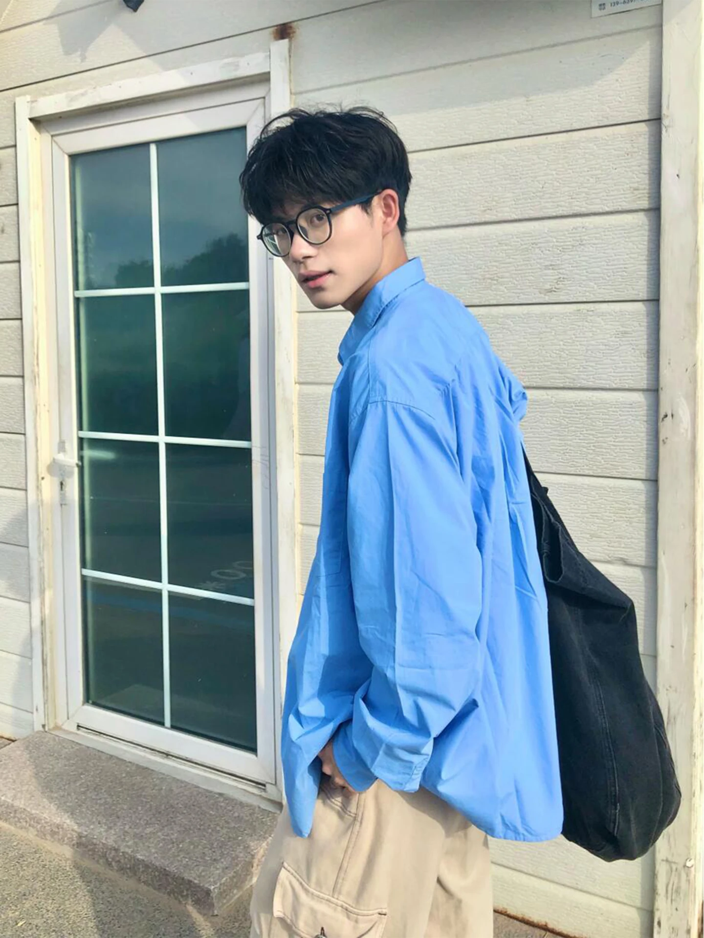 Blue Long Sve Men's irt Clean Fit Premium Feeling Spring Autumn Outerwear Loose Fit Hong Kong Sle Boys Clothing
Blue Long Sve Men's irt Clean Fit Premium Feeling Spring Autumn Outerwear Loose Fit Hong Kong Sle Boys Clothing