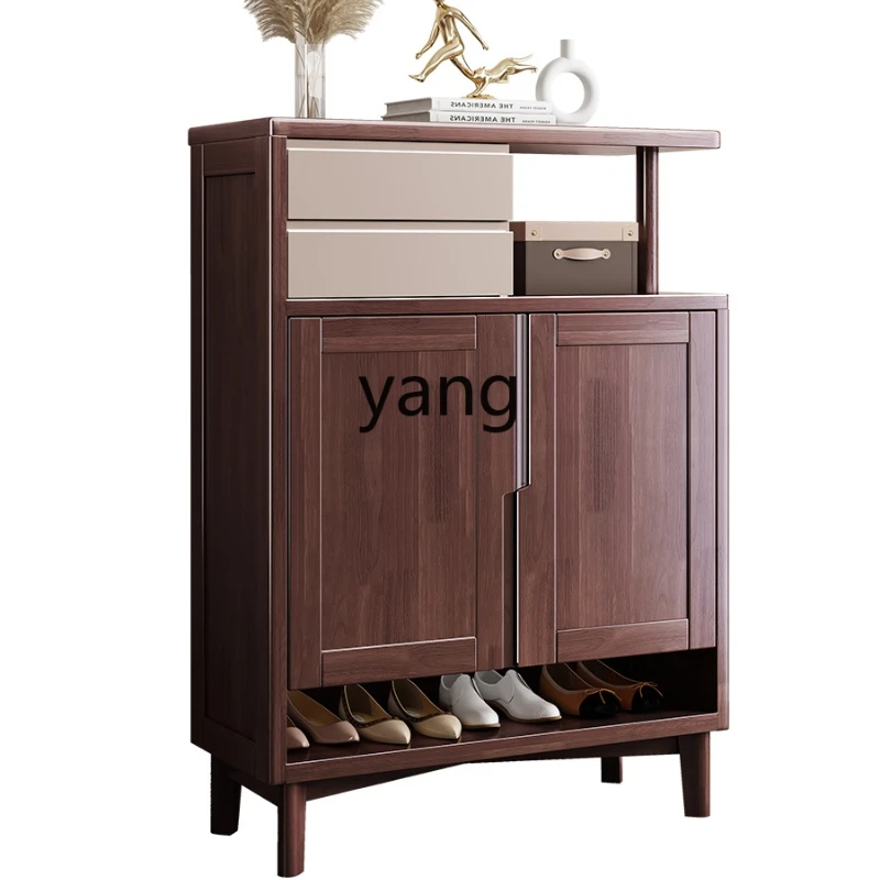LTT all solid wood double door shoe cabinet modern simple entrance cabinet living room opposite door locker
LTT all solid wood double door shoe cabinet modern simple entrance cabinet living room opposite door locker