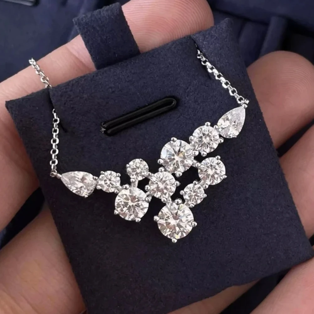 GXTRS 4.8CTTW Full Moissanite Necklaces For Women 925 Sterling Silver Lab Diamond Pendant Chains Wedding Party Gift Fine Jewelry
GXTRS 4.8CTTW Full Moissanite Necklaces For Women 925 Sterling Silver Lab Diamond Pendant Chains Wedding Party Gift Fine Jewelry