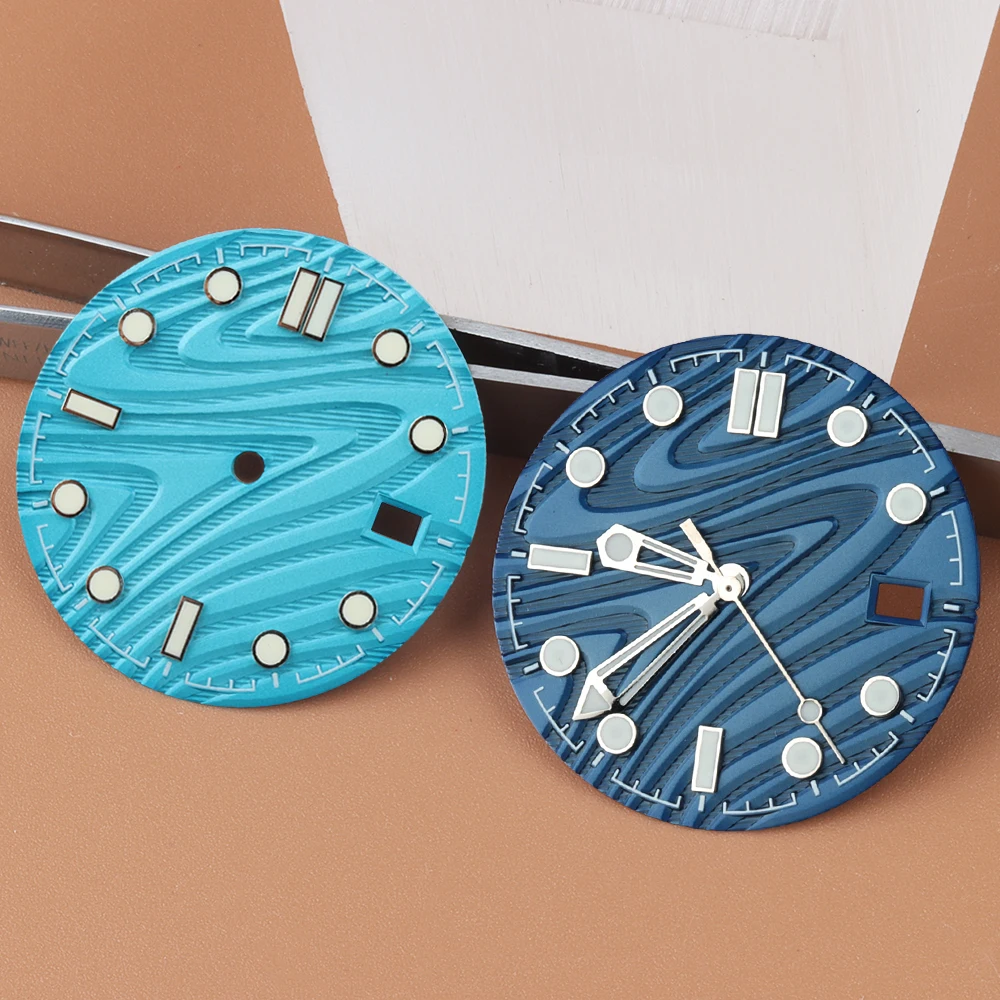 31mm NH35 Sku blue Watch Dial Hands Green Luminous for Seamaster 300 Watch Face nh35 nh36 Automatic Movement Watch Repair Parts
31mm NH35 Sku blue Watch Dial Hands Green Luminous for Seamaster 300 Watch Face nh35 nh36 Automatic Movement Watch Repair Parts