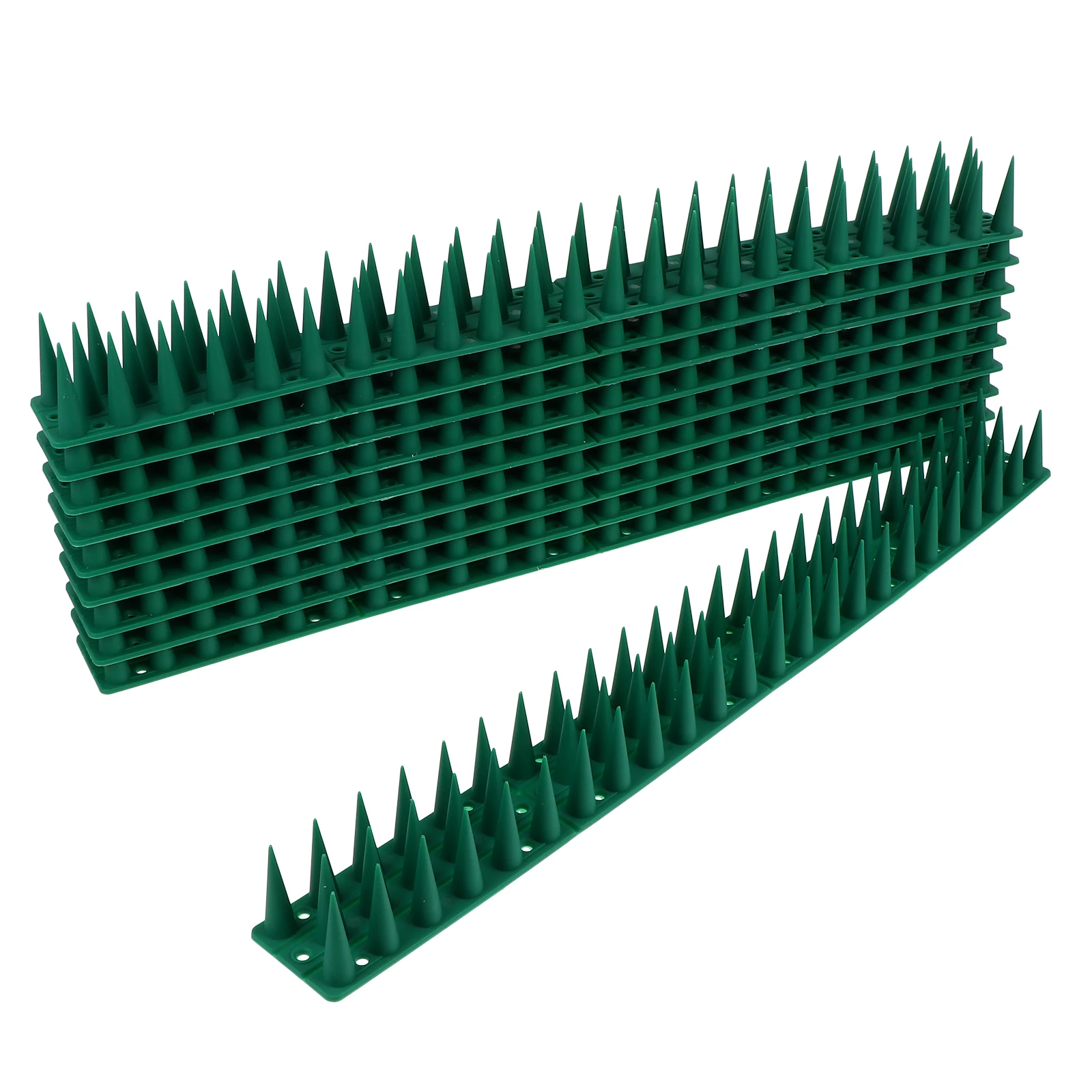 10 Sets Green Plastic Bird Deterrent Spike Strips Pigeon Prevention Tool Fence Spike Anti Bird Spikes Safe Effective
10 Sets Green Plastic Bird Deterrent Spike Strips Pigeon Prevention Tool Fence Spike Anti Bird Spikes Safe Effective