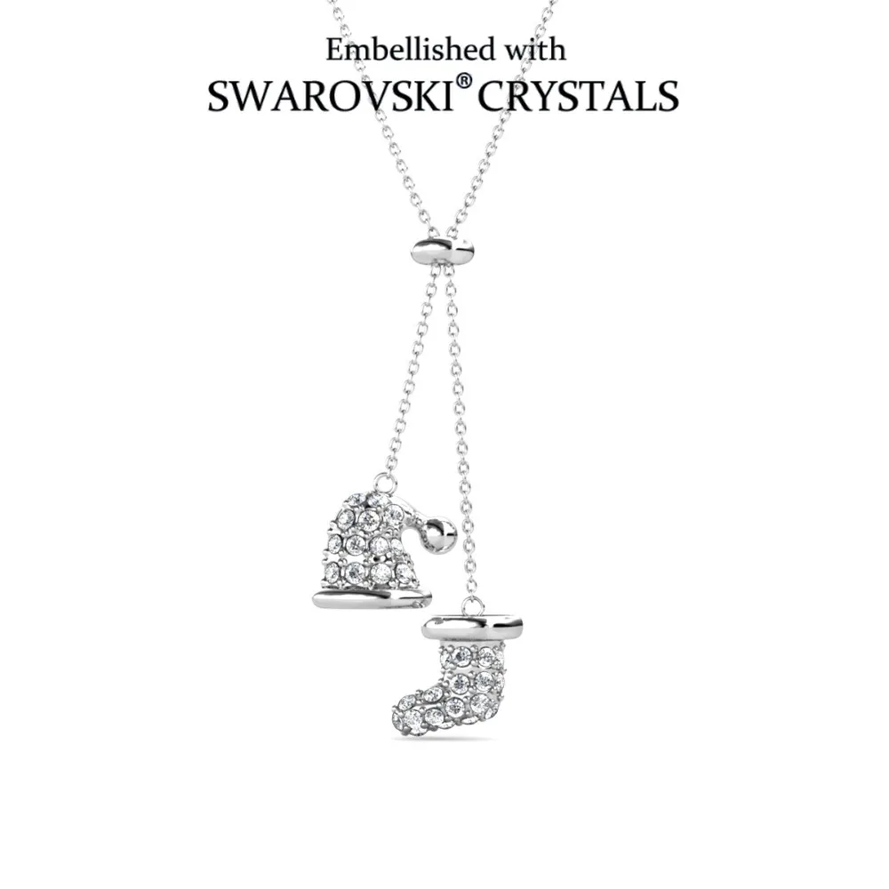 Daisini Рождественская шапка и носки, ожерелье с подвеской, украшенное кристаллами Сваровски для женщин, трендовые модные праздничные украшения 2025 года
Daisini Рождественская шапка и носки, ожерелье с подвеской, украшенное кристаллами Сваровски для женщин, трендовые модные праздничные украшения 2025 года