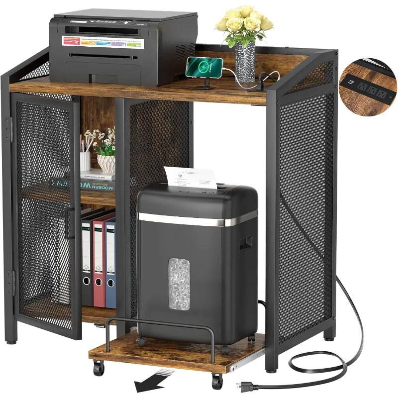 3-Tier Lateral Office Filing Cabinets with Socket and USB Charging Port, Modern Printer Stand and Paper Shredder Stand R
3-Tier Lateral Office Filing Cabinets with Socket and USB Charging Port, Modern Printer Stand and Paper Shredder Stand R