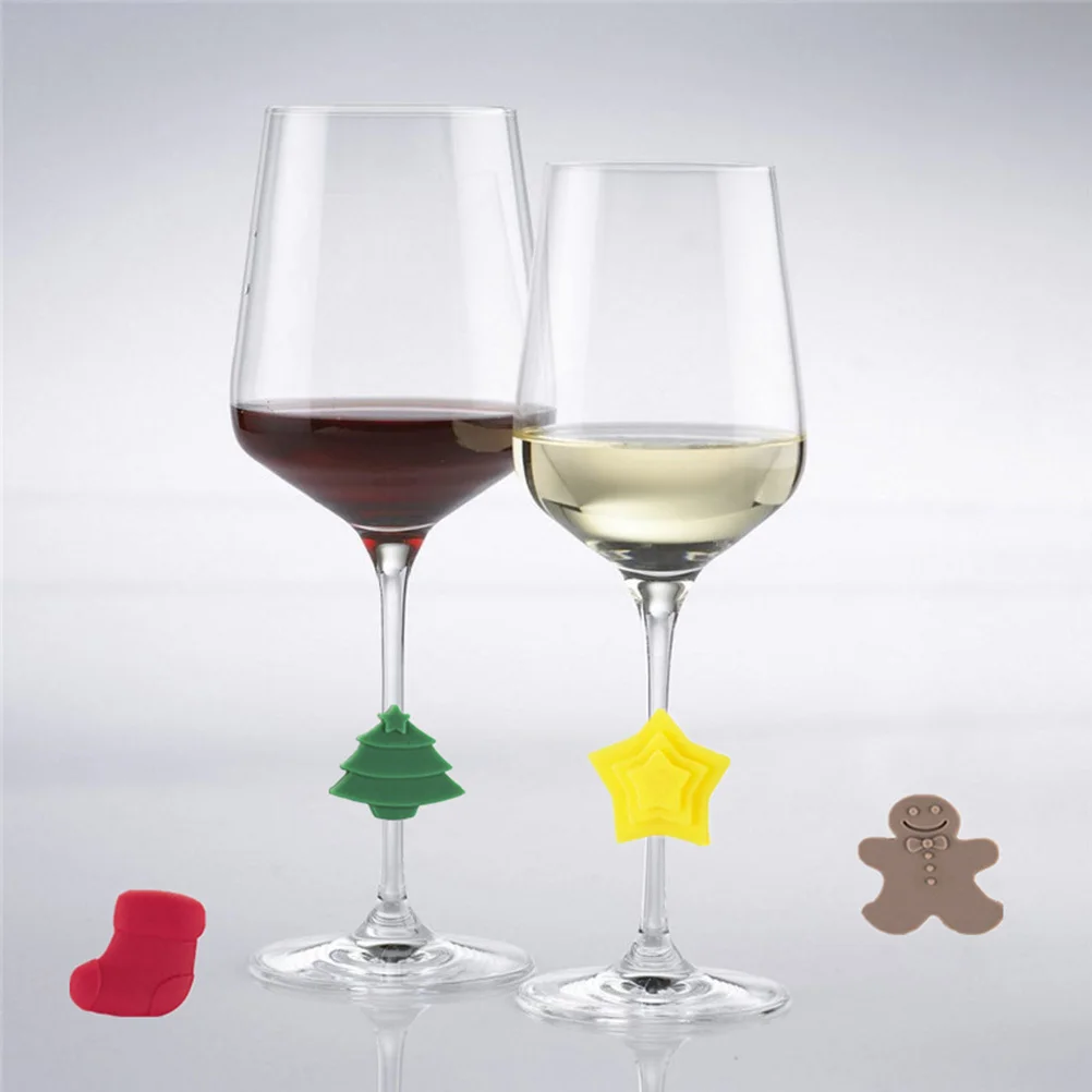 6Pcs Christmas Themed Wine Glass Markers Premium Silicone Drink Identifiers Party Accessories Wine Glass Marker
6Pcs Christmas Themed Wine Glass Markers Premium Silicone Drink Identifiers Party Accessories Wine Glass Marker