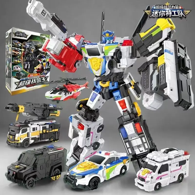 MiniForce 5 In 1 Super Cops JUSTICE TITAN 5-Vehicle Combine Transformation Robot Model Mini Force Deformation Action Figure Toys
MiniForce 5 In 1 Super Cops JUSTICE TITAN 5-Vehicle Combine Transformation Robot Model Mini Force Deformation Action Figure Toys