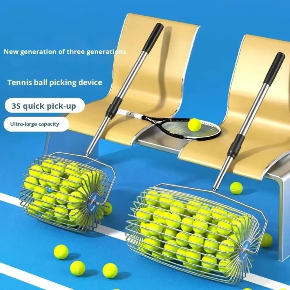 Adjustable Handle Tennis Ball Picker Rolling Wheels Sturdy Tennis Ball Collector Durable Tennis Retrievers Basket
Adjustable Handle Tennis Ball Picker Rolling Wheels Sturdy Tennis Ball Collector Durable Tennis Retrievers Basket