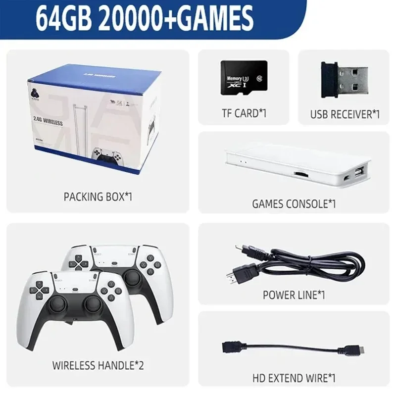 M15 Game Stick Mini TV Портативная игра Классическая 4K Ретро игра Беспроводные контроллеры HD-выход Игровая консоль 64G для PS1 Arcade
M15 Game Stick Mini TV Портативная игра Классическая 4K Ретро игра Беспроводные контроллеры HD-выход Игровая консоль 64G для PS1 Arcade