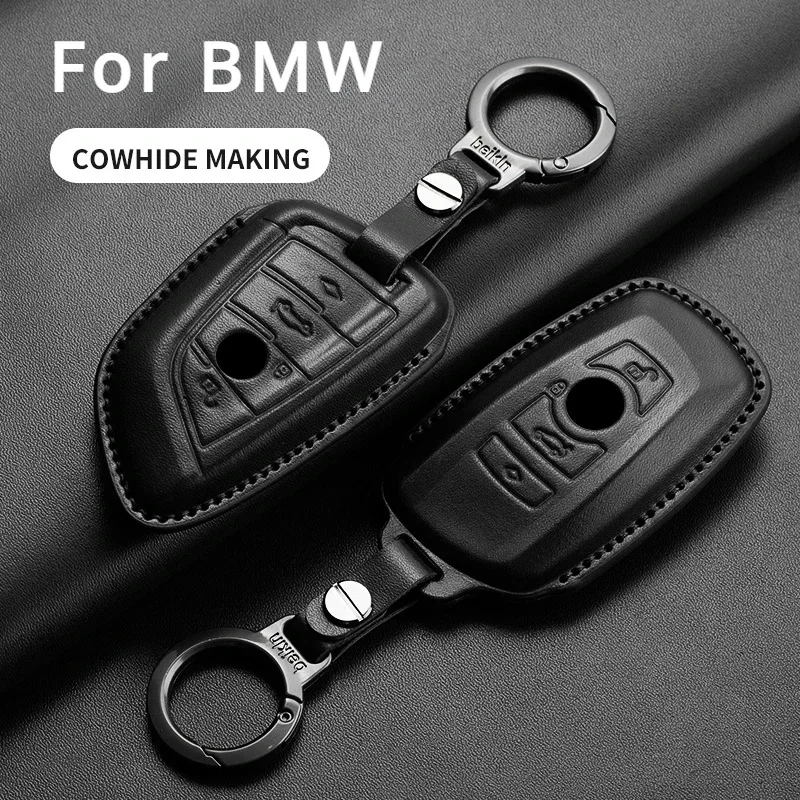 Leather Car Remote Key Case Cover Shell for BMW X1 X3 X5 X6 X7 1 3 5 6 7 Series G20 G30 G11 F15 F16 G01 G02 F48 Keyless Key Fob
Leather Car Remote Key Case Cover Shell for BMW X1 X3 X5 X6 X7 1 3 5 6 7 Series G20 G30 G11 F15 F16 G01 G02 F48 Keyless Key Fob