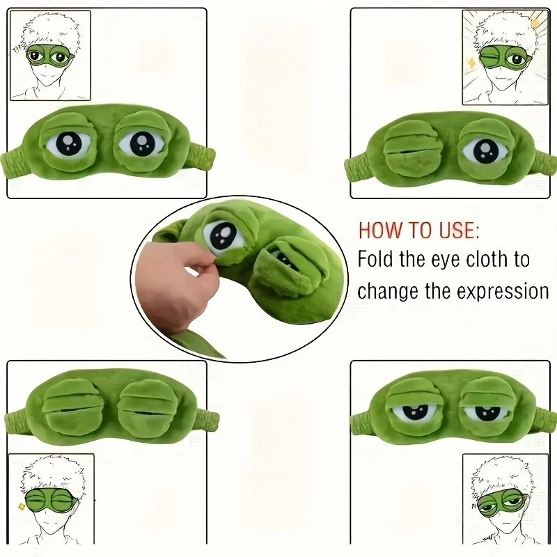 1 cute green frog eye mask, eye protection, school sleep eye mask, soft and comfortable, essential for travel and home, durable
1 cute green frog eye mask, eye protection, school sleep eye mask, soft and comfortable, essential for travel and home, durable