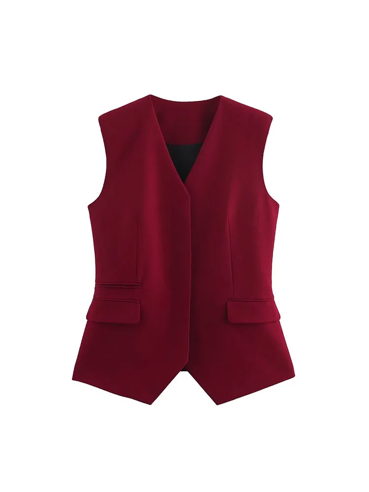 Women Summer Vests Coats 2025 Casual Solid V-Neck Sleeveless Pockets Waistcoat Female Elegant Street Vest Outerwear Clothes
Women Summer Vests Coats 2025 Casual Solid V-Neck Sleeveless Pockets Waistcoat Female Elegant Street Vest Outerwear Clothes