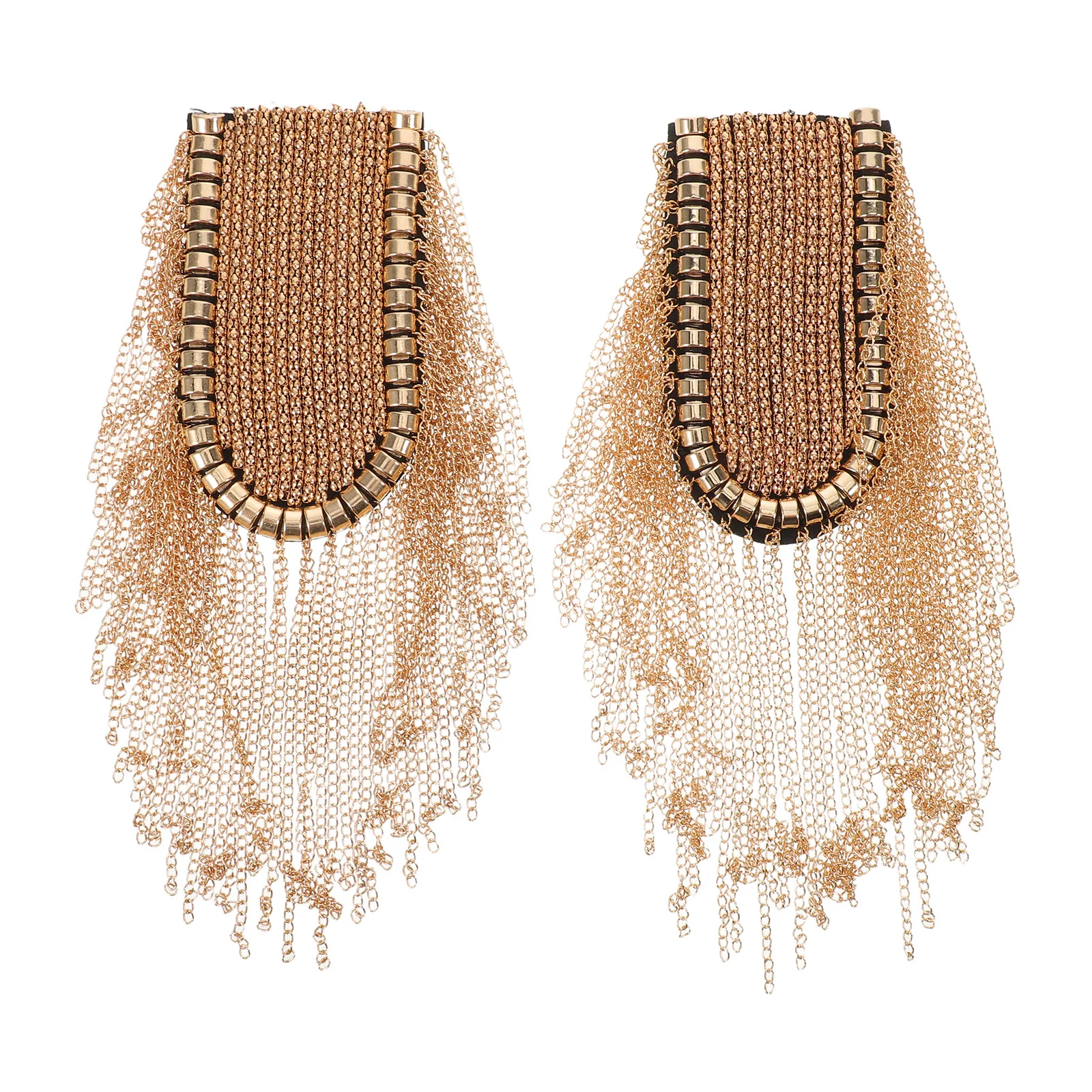 2pcs Gold Chain Tassel Epaulettes Metal Shoulder Patches For Jackets Women Punk Fringe Jewelry Uniform Accessories Festival
2pcs Gold Chain Tassel Epaulettes Metal Shoulder Patches For Jackets Women Punk Fringe Jewelry Uniform Accessories Festival
