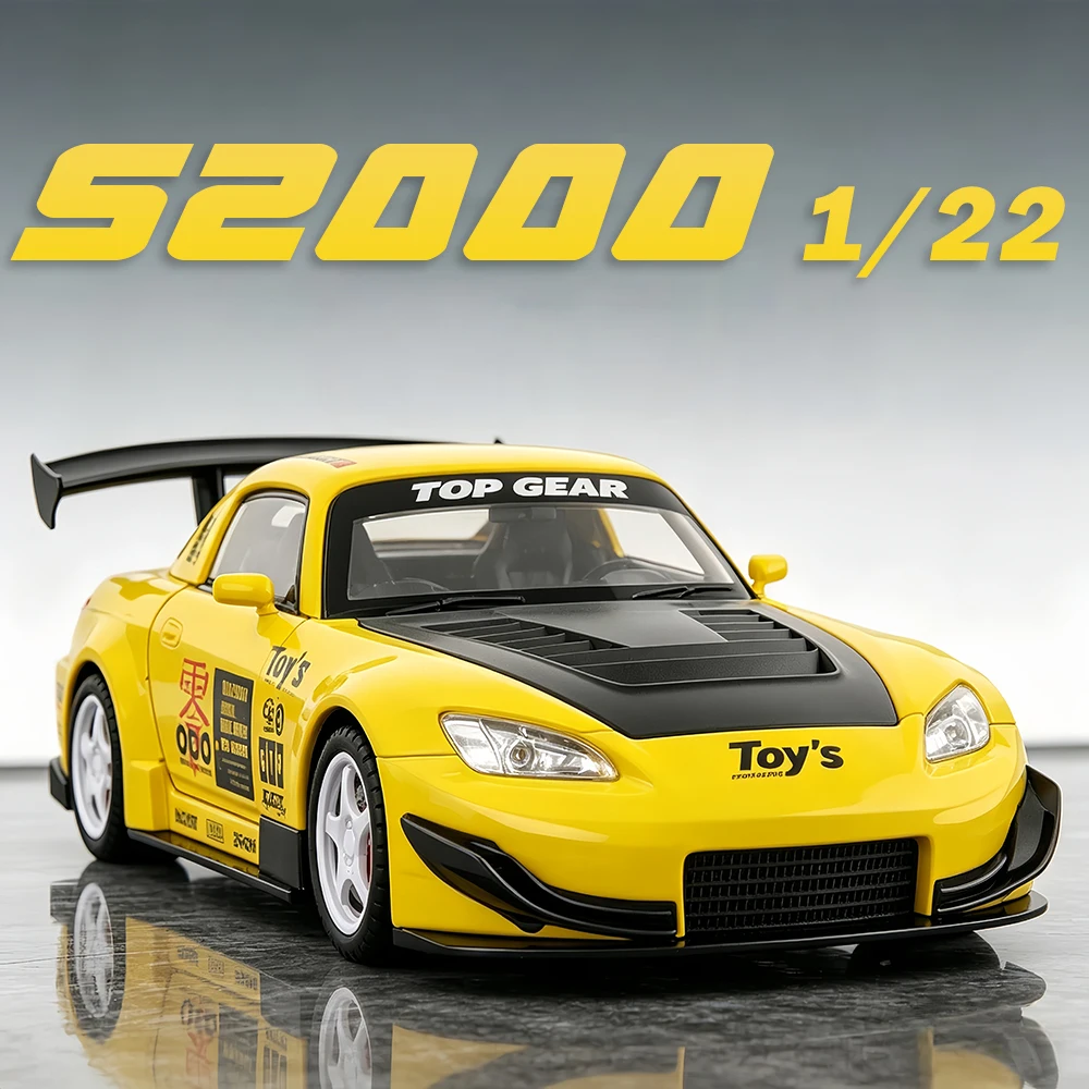 1:22 HONDA S2000 SL63 Sports Car Model Toys Alloy Diecast Shock Absorption Door Opened Pull Back Simulation Interior Supercars
1:22 HONDA S2000 SL63 Sports Car Model Toys Alloy Diecast Shock Absorption Door Opened Pull Back Simulation Interior Supercars