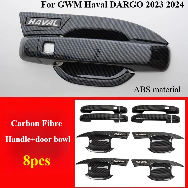 for GWM Haval DARGO 2023 2024 Carbon fiber/handle door bowl frame sticker/door handle scratch resistant/modified accessories
for GWM Haval DARGO 2023 2024 Carbon fiber/handle door bowl frame sticker/door handle scratch resistant/modified accessories