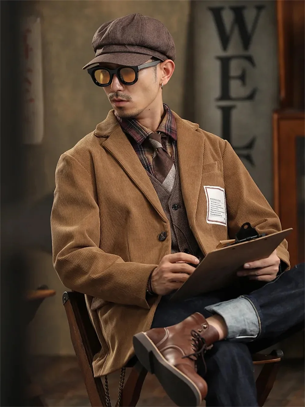 American retro heavyweight casual suit jacket, men's British style loose and trendy brand Yapi trendy autumn and winter jacket
American retro heavyweight casual suit jacket, men's British style loose and trendy brand Yapi trendy autumn and winter jacket