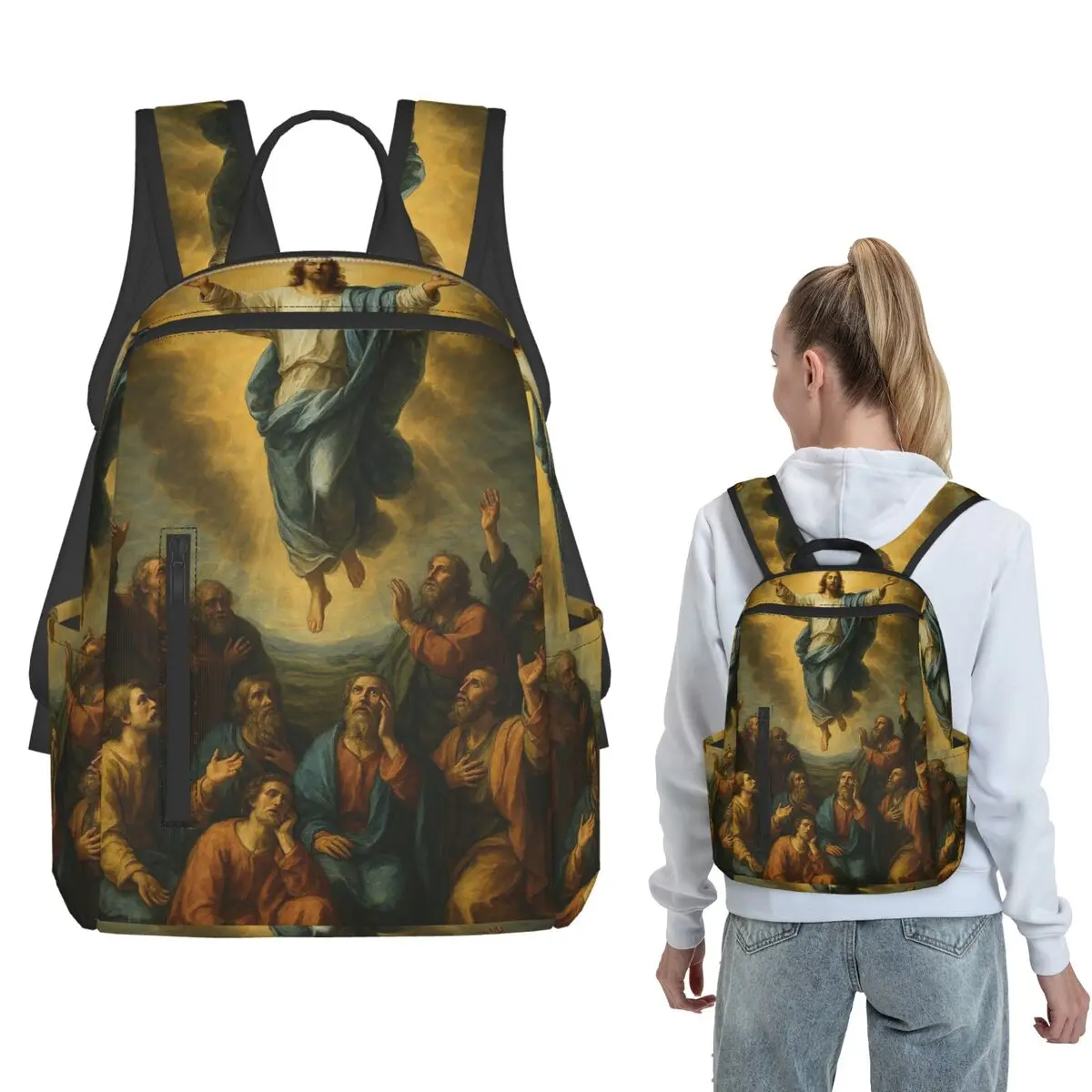 Jesus God Print Backpack Large Capacity Boys Girls BookBag School Bag Shoulder Bags for Men Women
Jesus God Print Backpack Large Capacity Boys Girls BookBag School Bag Shoulder Bags for Men Women