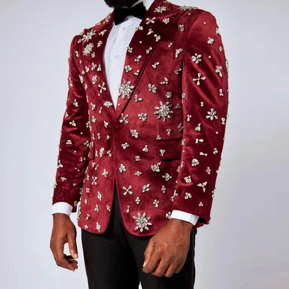 Изысканные мужские костюмы-двойки: бархатные пиджаки с бисером и стразами, наряды для выпускного вечера, свадебные смокинги, официальная одежда для жениха, индивидуальный пошив
Изысканные мужские костюмы-двойки: бархатные пиджаки с бисером и стразами, наряды для выпускного вечера, свадебные смокинги, официальная одежда для жениха, индивидуальный пошив