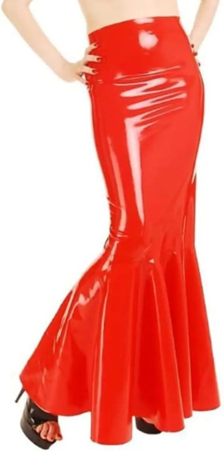 Red Sexy Long Latex Skirts Without Zipper Rubber
Red Sexy Long Latex Skirts Without Zipper Rubber