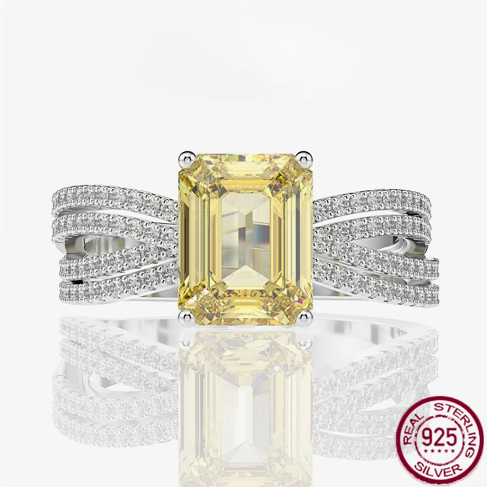 New 925 Silver Diamond Ring Luxury 3-Carat Emerald Cut Rectangular Car Flat 7 * 9mm Engagement Jewelry
New 925 Silver Diamond Ring Luxury 3-Carat Emerald Cut Rectangular Car Flat 7 * 9mm Engagement Jewelry