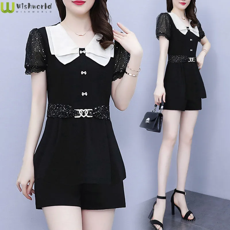 2022 New Large Spring and Summer Fashion Slim Shorts Set Korean Temperament Two-piece Set Elegant Women's Suit
2022 New Large Spring and Summer Fashion Slim Shorts Set Korean Temperament Two-piece Set Elegant Women's Suit