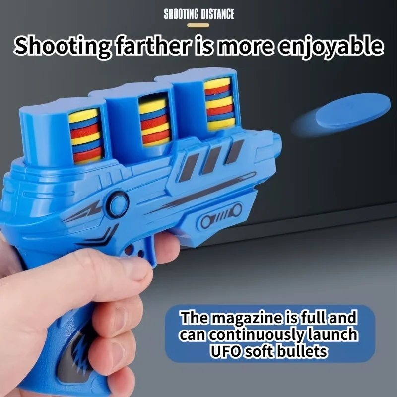 UFO Shooting Flying Saucer GunsToy Ejection Kids Outdoor Game Foam with 25pcs Flying Disc Fun Toys EVA Mini Soft Bullets Battle
UFO Shooting Flying Saucer GunsToy Ejection Kids Outdoor Game Foam with 25pcs Flying Disc Fun Toys EVA Mini Soft Bullets Battle