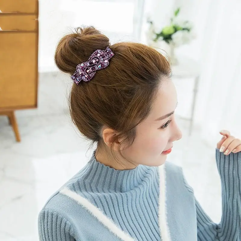 Bow Water Diamond Four Seasons Spring Hair Clip Elegant Ponytail Hair Needles Fashion Hair Accessories for Girls Korean Style
Bow Water Diamond Four Seasons Spring Hair Clip Elegant Ponytail Hair Needles Fashion Hair Accessories for Girls Korean Style