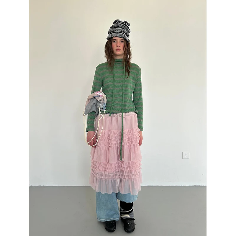 Spring 2026 High Ne Loose Fit Striped Color Blo Korean Sle Base irt Top Breathable Long Sve Casual Wear for Women
Spring 2026 High Ne Loose Fit Striped Color Blo Korean Sle Base irt Top Breathable Long Sve Casual Wear for Women