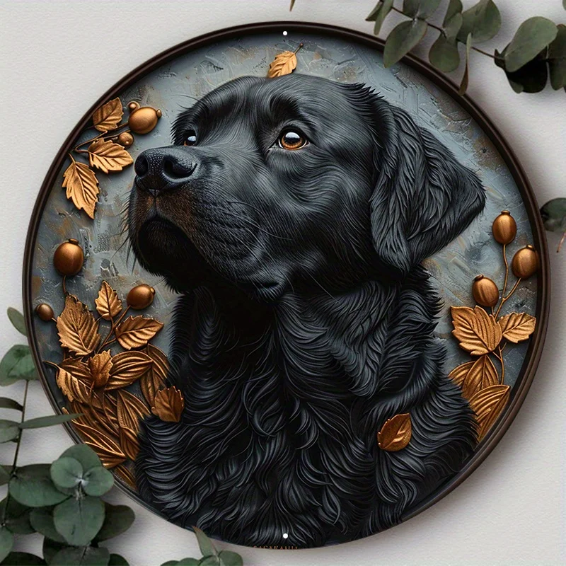 Cute Dog Gift Mask Theme Decorative Plates Round Aluminum Metal Sign for Yard Club Cafe Bar Office Home Wall Art Decor
Cute Dog Gift Mask Theme Decorative Plates Round Aluminum Metal Sign for Yard Club Cafe Bar Office Home Wall Art Decor