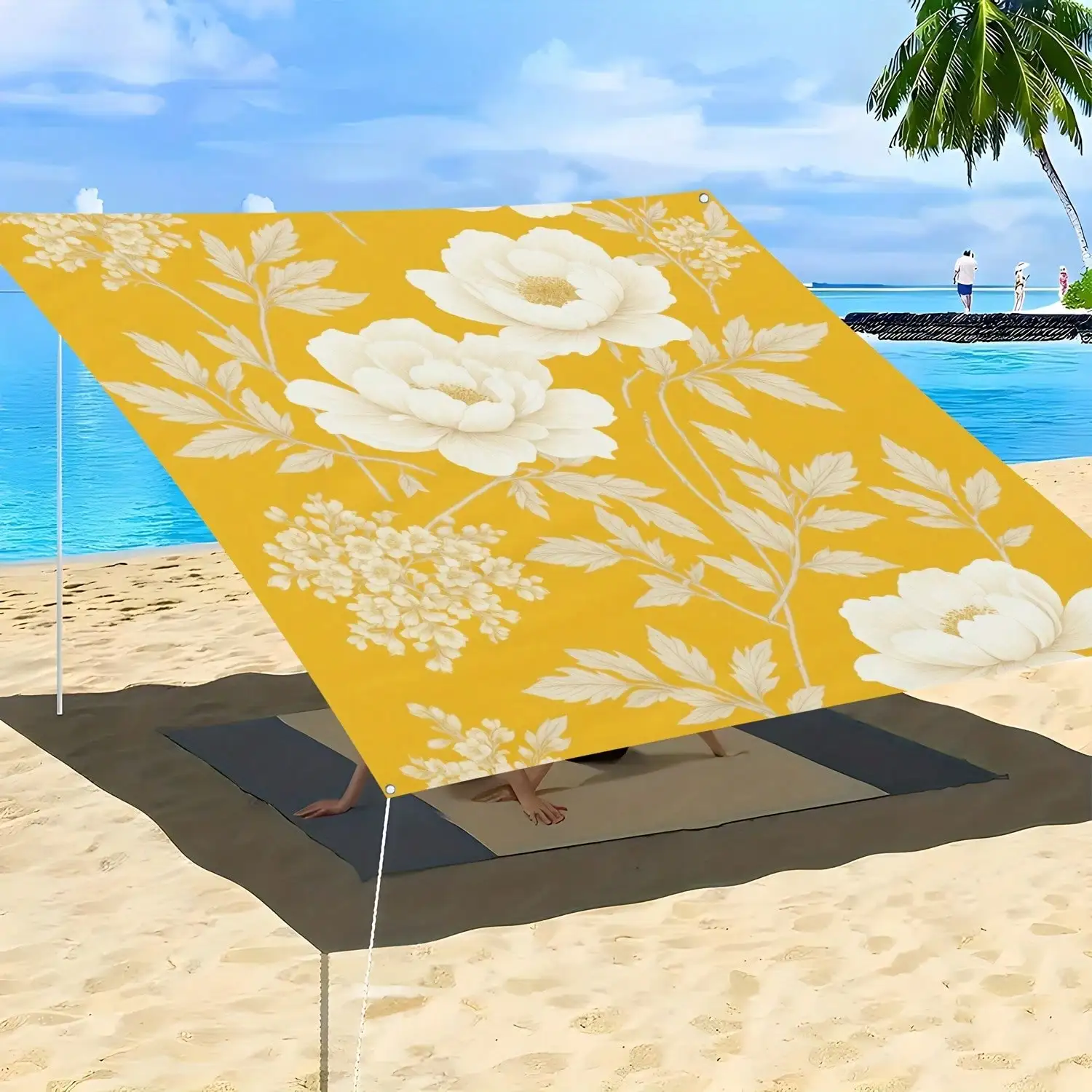 White Floral Printed Sunshade Shelter, Camping, Beach & Patio Canopy, Portable & All-Season MXGP
White Floral Printed Sunshade Shelter, Camping, Beach & Patio Canopy, Portable & All-Season MXGP