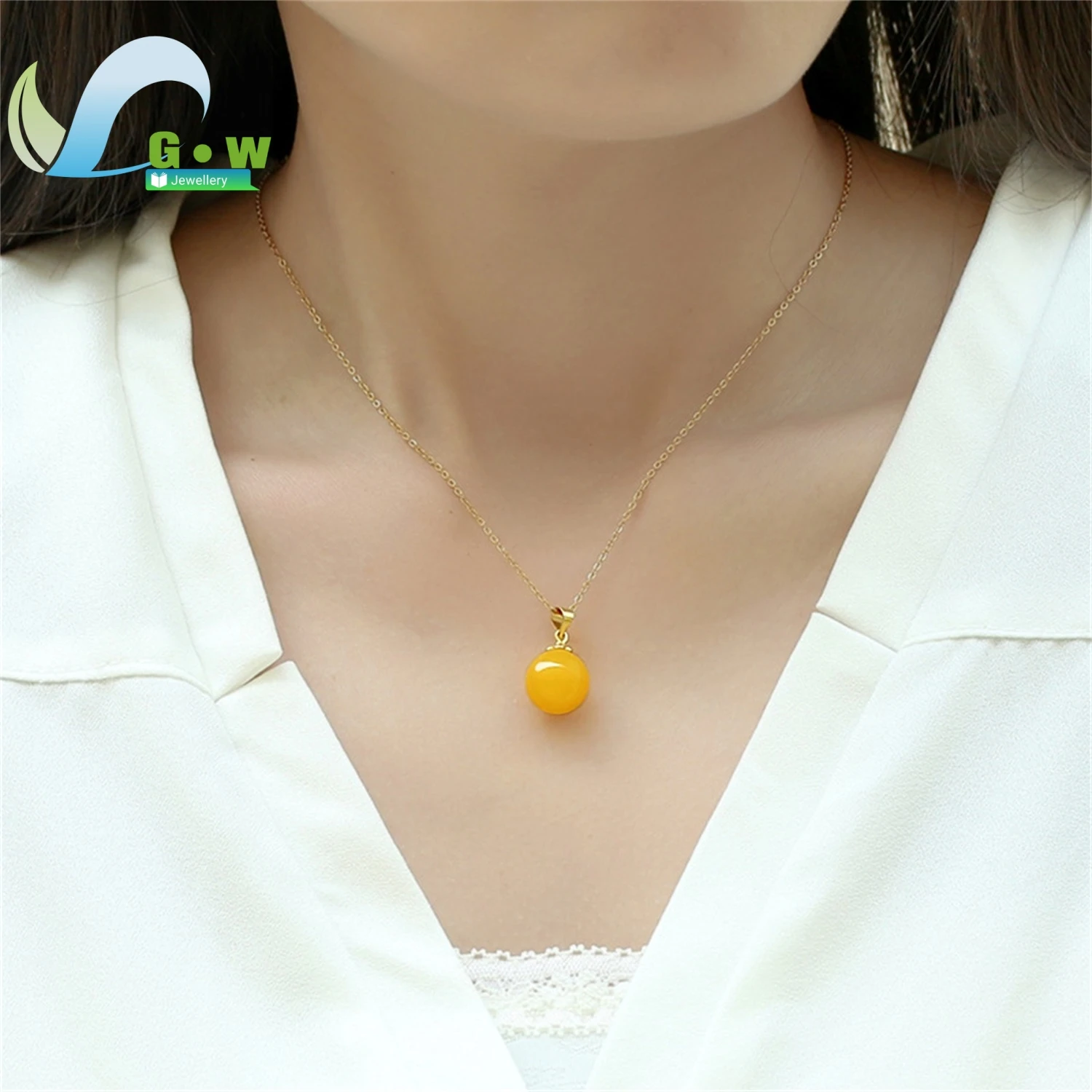 Hetian Jade Yellow Amber Round Bead Pendant Necklace Women Adjustable Jewelry Gift for Wedding Party Daily Wear Accessories
Hetian Jade Yellow Amber Round Bead Pendant Necklace Women Adjustable Jewelry Gift for Wedding Party Daily Wear Accessories