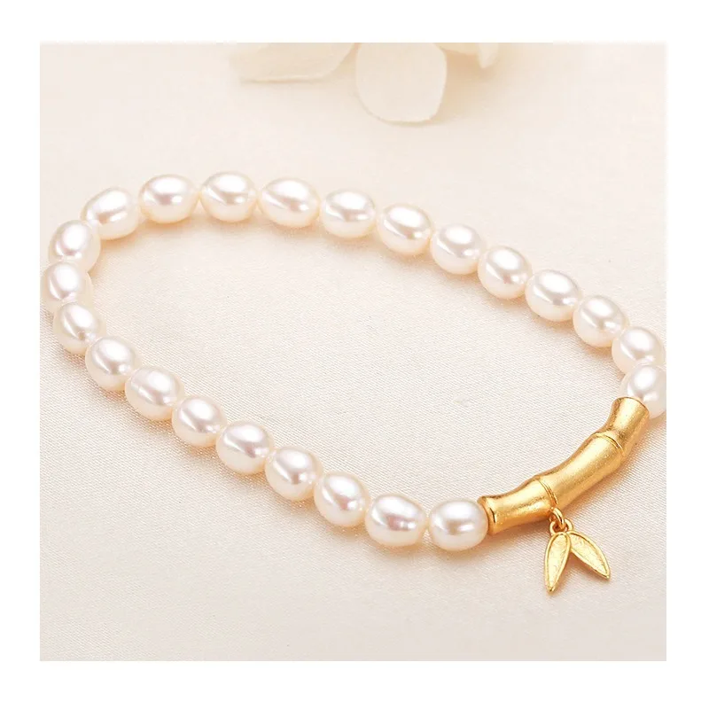 Pearl Jewelry New Copper Gold-plated Bamboo Model Women's Temperament Freshwater Pearl Bracelet Bracelet
Pearl Jewelry New Copper Gold-plated Bamboo Model Women's Temperament Freshwater Pearl Bracelet Bracelet
